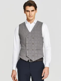 Pako Lorente Kamizelka garniturowa P26SF-8X-008 Szary Slim Fit