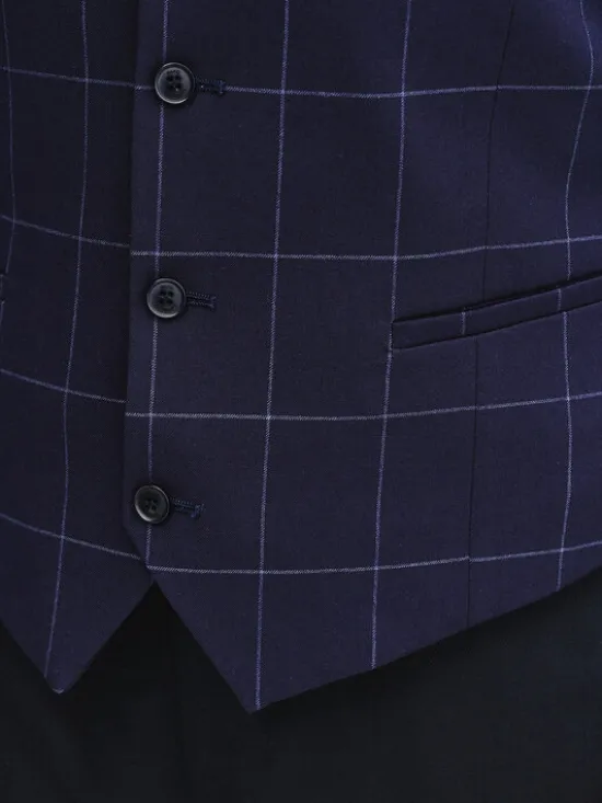 Pako Lorente Kamizelka garniturowa P25SF-8X-003 Granatowy Slim Fit