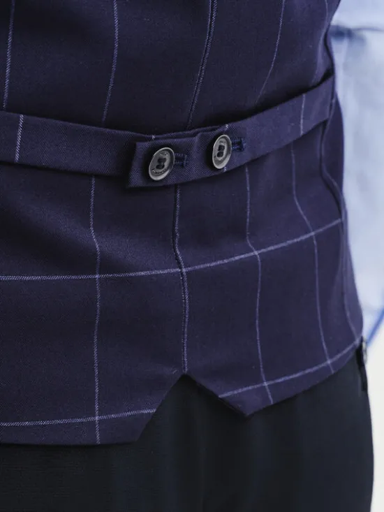 Pako Lorente Kamizelka garniturowa P25SF-8X-003 Granatowy Slim Fit