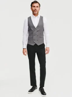 Pako Lorente Kamizelka garniturowa P25SF-8X-002 Szary Slim Fit
