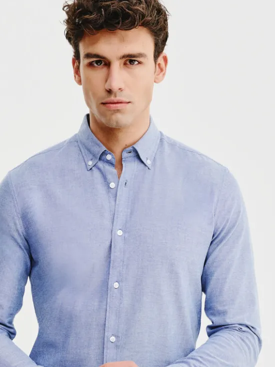 Pako Lorente Koszula P25SF-1X-015 Niebieski Slim Fit