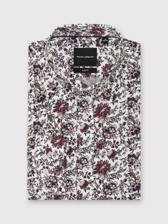 Pako Lorente Koszula P25WF-1X-054 Biały Slim Fit