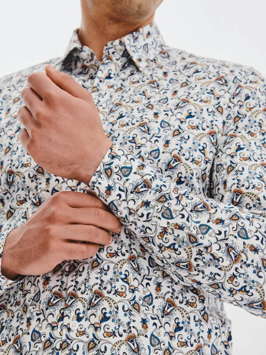 Pako Lorente Koszula P25WN-1X-036 Biały Slim Fit
