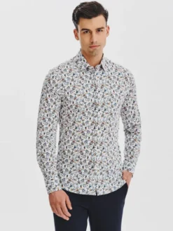 Pako Lorente Koszula P25WN-1X-036 Biały Slim Fit