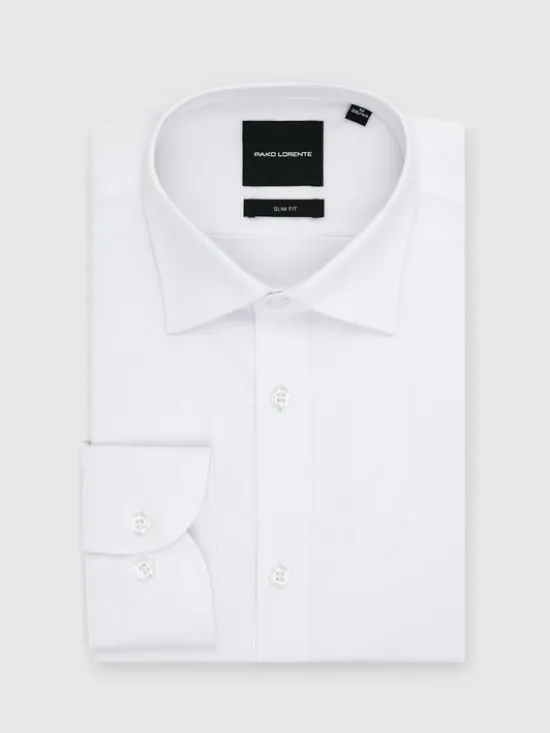 Pako Lorente Koszula P25WN-1X-059 Biały Slim Fit