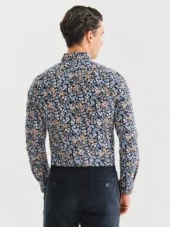 Pako Lorente Koszula P25WN-1X-037 Granatowy Slim Fit