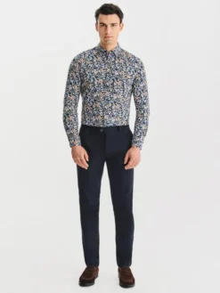 Pako Lorente Koszula P25WN-1X-037 Granatowy Slim Fit