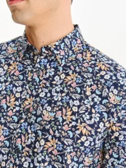 Pako Lorente Koszula P25WN-1X-037 Granatowy Slim Fit