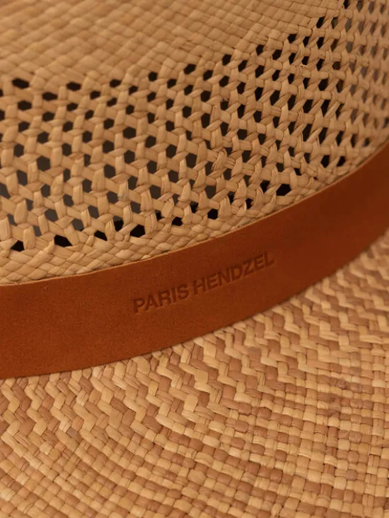 Paris+Hendzel Kapelusz Ash Brown Panama Boater Brązowy