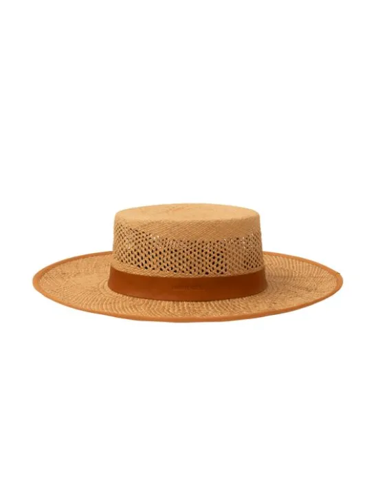 Paris+Hendzel Kapelusz Ash Brown Panama Boater Brązowy