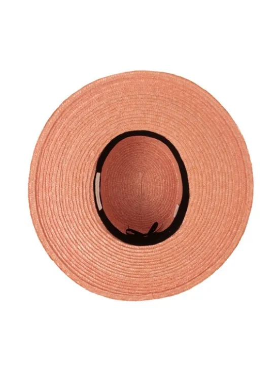 Paris+Hendzel Kapelusz Pink Wide Brim Canotier Różowy