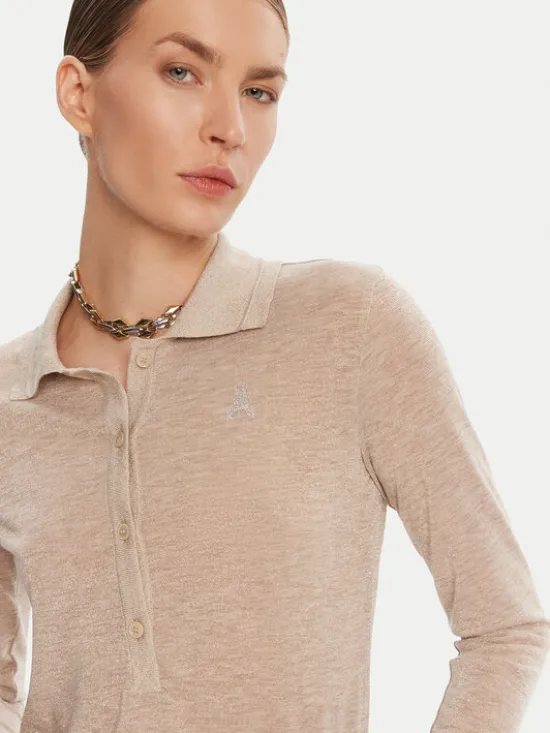Patrizia Pepe Sweter 8K0320 K128 Beżowy Regular Fit
