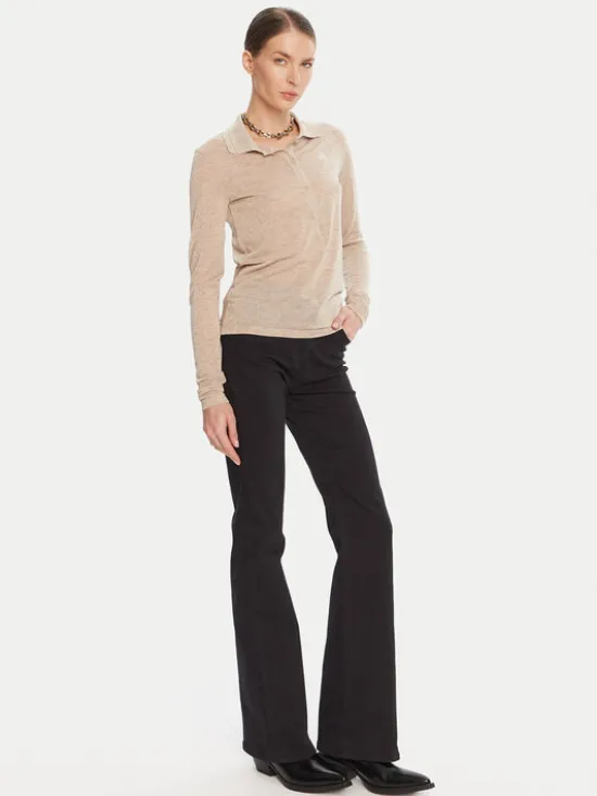 Patrizia Pepe Sweter 8K0320 K128 Beżowy Regular Fit