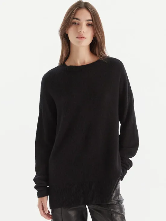 Patrizia Pepe Sweter 2K0326 K293 Czarny Regular Fit