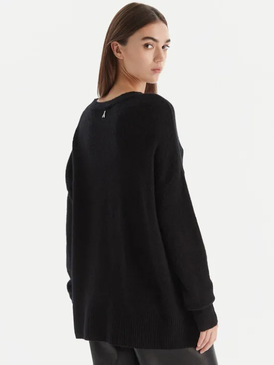 Patrizia Pepe Sweter 2K0326 K293 Czarny Regular Fit