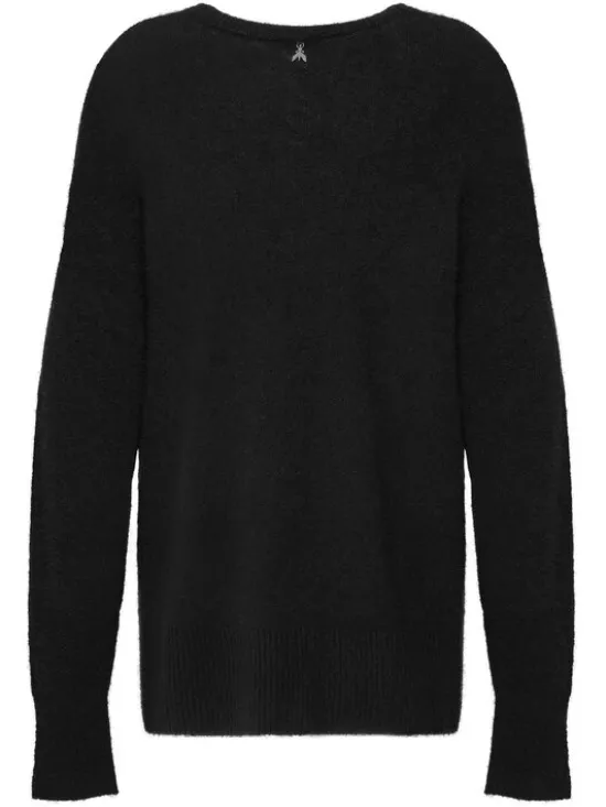Patrizia Pepe Sweter 2K0326 K293 Czarny Regular Fit