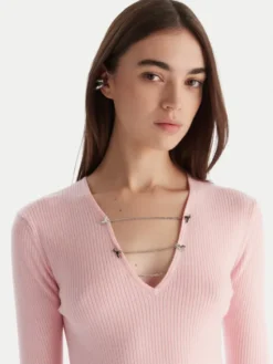 Patrizia Pepe Sweter 2K0331/K7S0-M555 Różowy Regular Fit