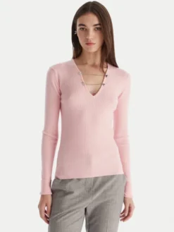 Patrizia Pepe Sweter 2K0331/K7S0-M555 Różowy Regular Fit