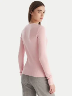 Patrizia Pepe Sweter 2K0331/K7S0-M555 Różowy Regular Fit