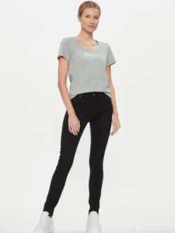 Pepe Jeans Jeansy PL204584XG6 Czarny Skinny Fit