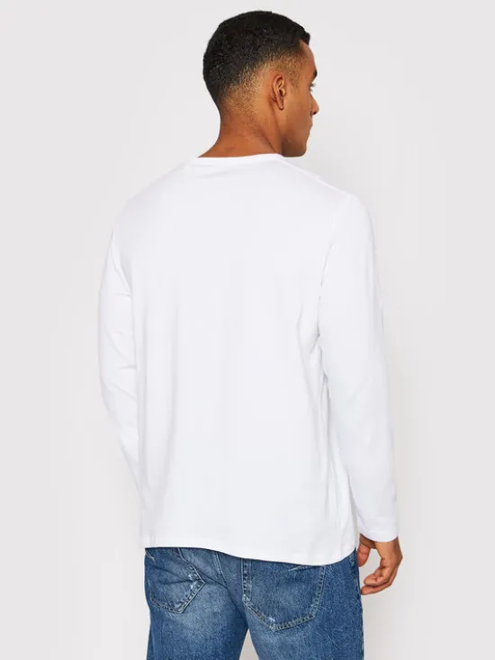 Pepe Jeans Longsleeve Original Basic 2 Long N PM508211 Biały Slim Fit