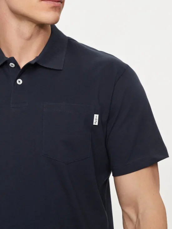 Pepe Jeans Polo Holden PM542154 Granatowy Regular Fit