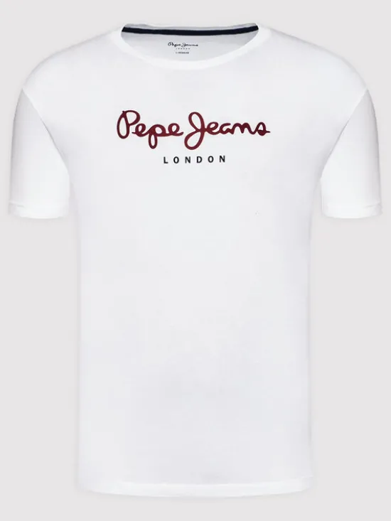 Pepe Jeans T-Shirt Eggo PM508208 Biały Regular Fit