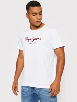 Pepe Jeans T-Shirt Eggo PM508208 Biały Regular Fit