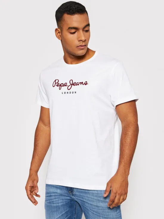 Pepe Jeans T-Shirt Eggo PM508208 Biały Regular Fit