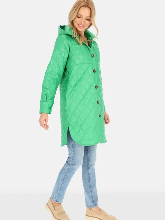 Perso Płaszcz przejściowy BLE241045F Zielony Regular Fit