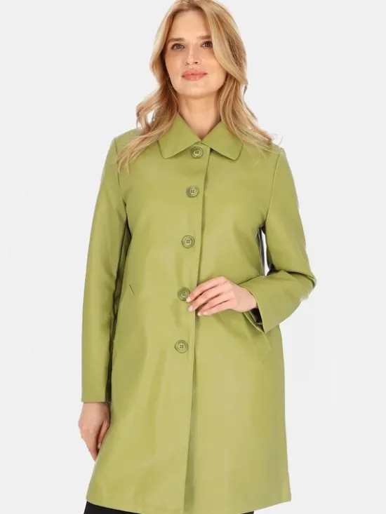 Perso Płaszcz przejściowy BLE252369F Zielony Regular Fit