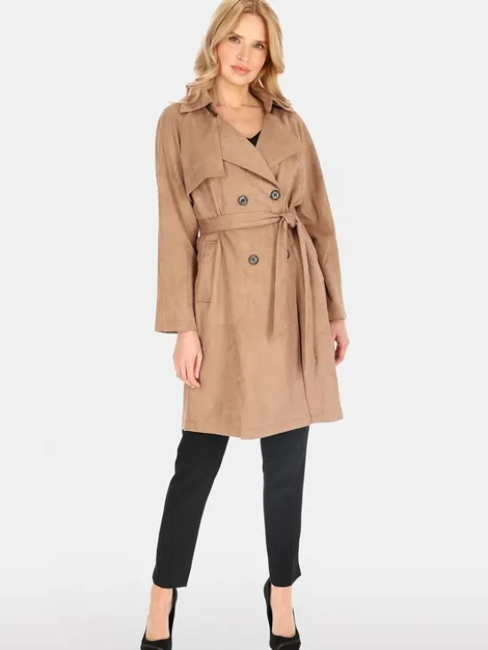 Perso Płaszcz przejściowy BLE252325F Beżowy Regular Fit