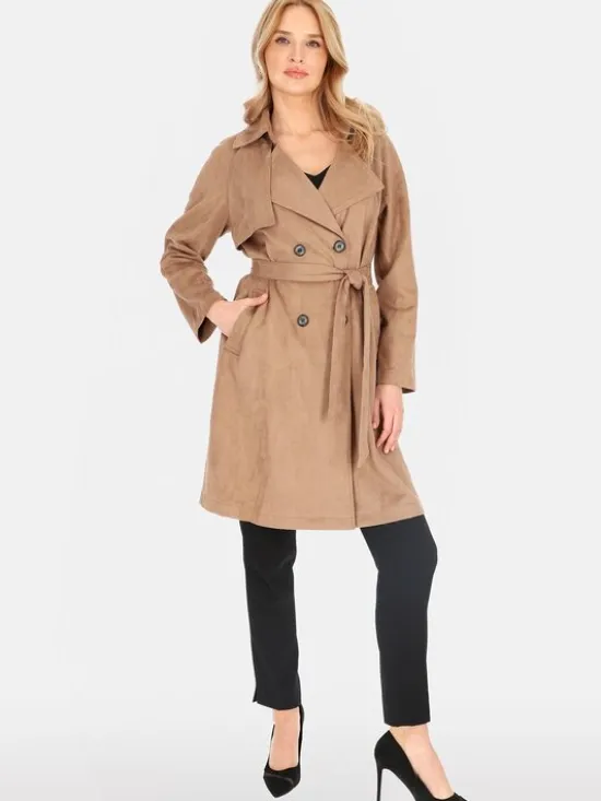 Perso Płaszcz przejściowy BLE252325F Beżowy Regular Fit