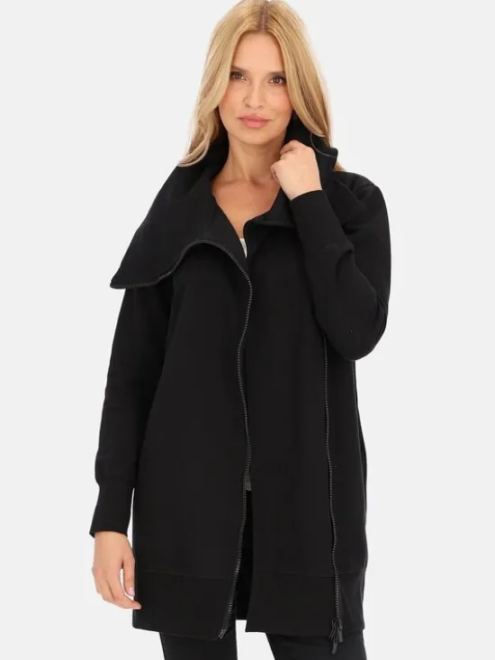 Perso Płaszcz przejściowy BLH61ANELAF Czarny Regular Fit