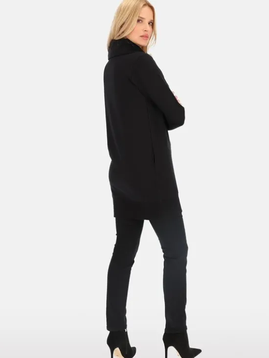 Perso Płaszcz przejściowy BLH61ANELAF Czarny Regular Fit