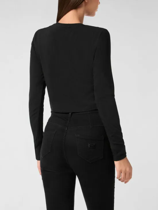 PHILIPP PLEIN Bluzka 27359 Czarny Regular Fit