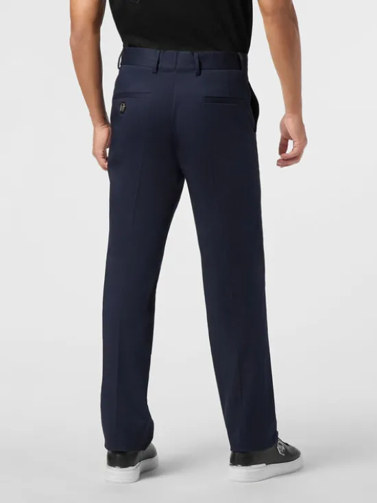 PHILIPP PLEIN Chinosy 26135 Granatowy Chino Fit
