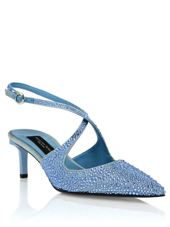 PHILIPP PLEIN Czółenka 24321 Błękitny