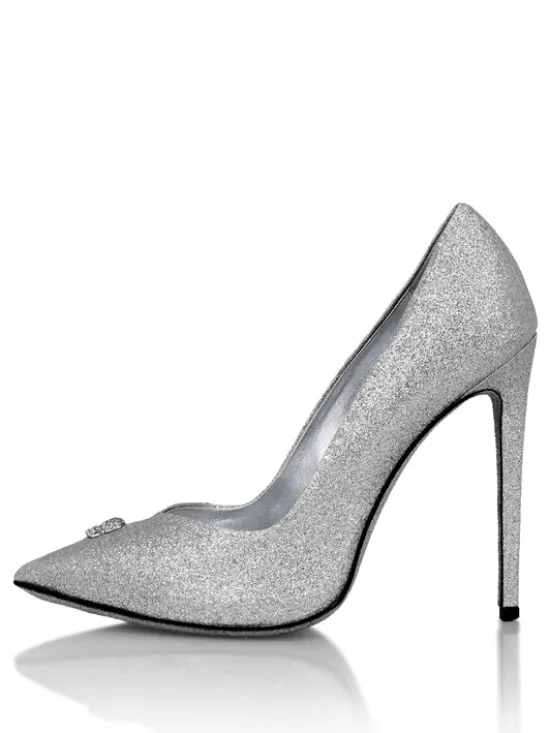 PHILIPP PLEIN Czółenka 9291 Srebrny