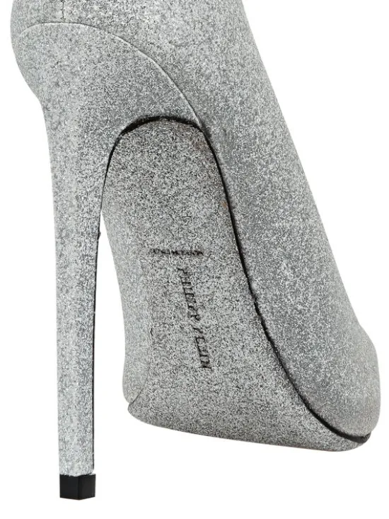 PHILIPP PLEIN Czółenka 9291 Srebrny