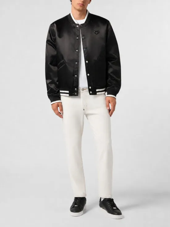 PHILIPP PLEIN Jeansy 30580 Biały Slim Fit