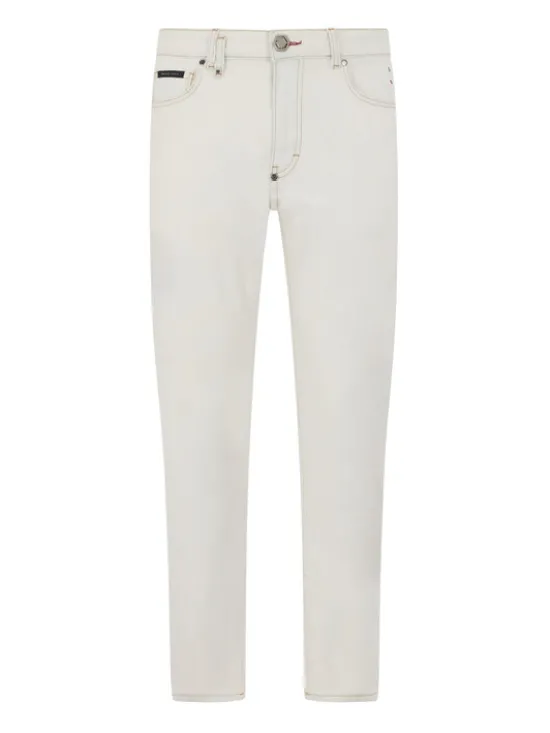 PHILIPP PLEIN Jeansy 30580 Biały Slim Fit