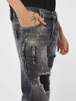 PHILIPP PLEIN Jeansy 26873 Czarny Skinny Fit