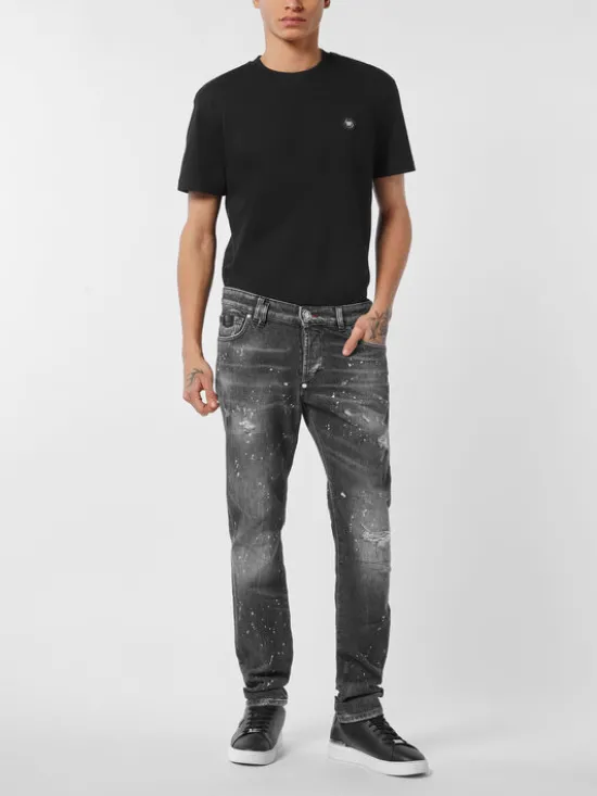 PHILIPP PLEIN Jeansy 26867 Czarny Straight Leg