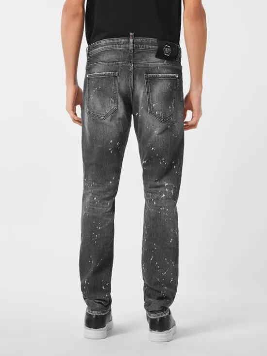 PHILIPP PLEIN Jeansy 26867 Czarny Straight Leg