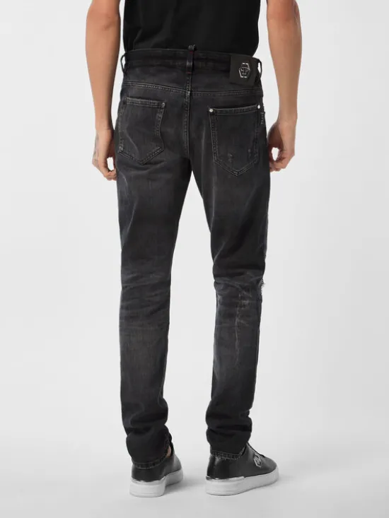 PHILIPP PLEIN Jeansy 26877 Czarny Straight Leg