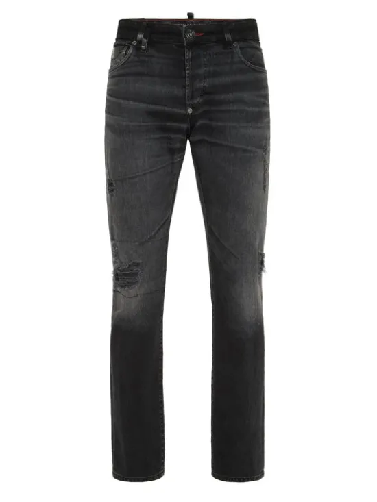PHILIPP PLEIN Jeansy 26877 Czarny Straight Leg