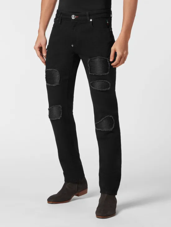 PHILIPP PLEIN Jeansy 9233 Czarny Skinny Fit