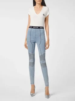 PHILIPP PLEIN Jeansy 1111 Niebieski jasny Slim Fit
