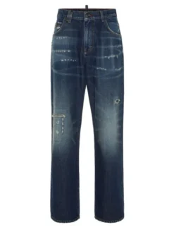 PHILIPP PLEIN Jeansy 26875 Niebieski Loose Fit